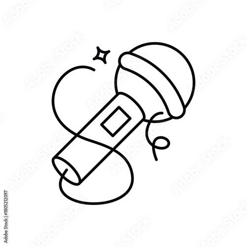 Party Mic icon clean and modern vector illustration