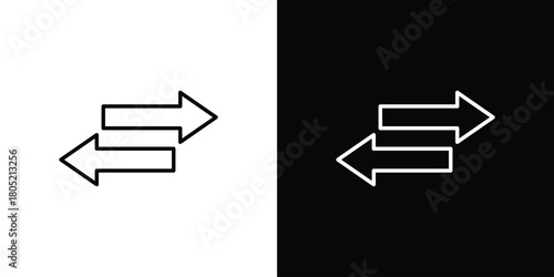 Exchange icon. Outline symbol for Website UI