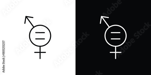 Equality icon. Outline symbol for Website UI
