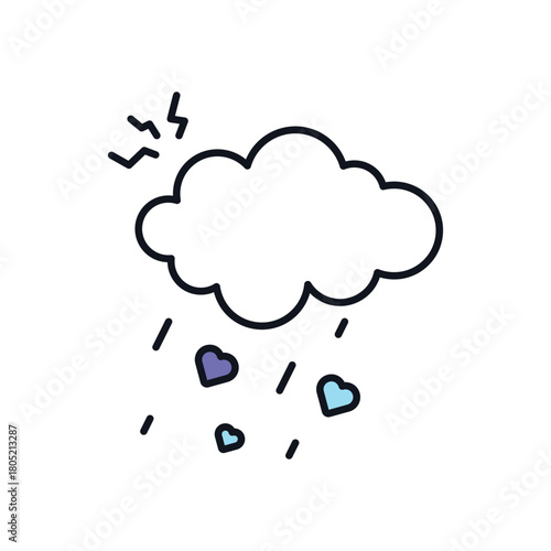 Love Rain vector icon