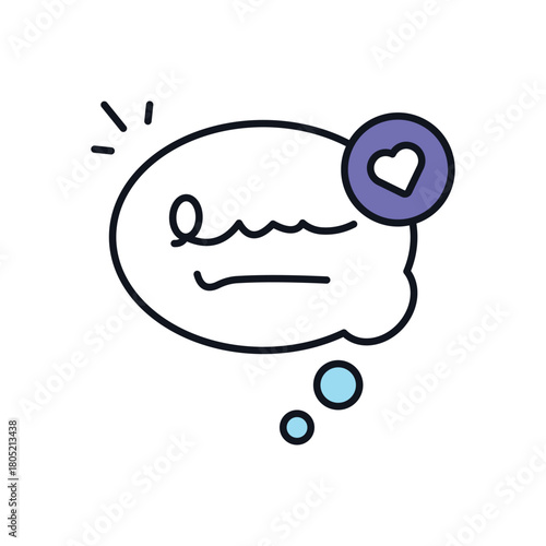 Romantic Chat vector icon