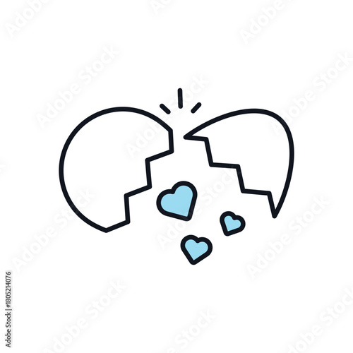 Cracked Egg vector icon