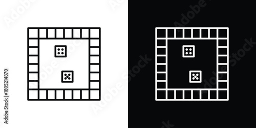 Game board icon. Outline symbol for Website UI