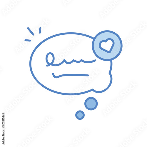 Romantic Chat vector icon