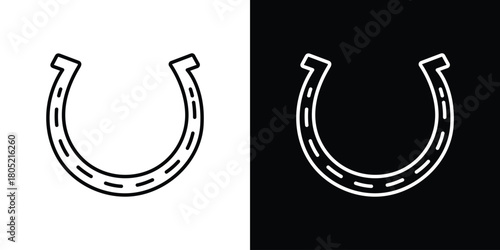 Horseshoe icon. Outline symbol for Website UI