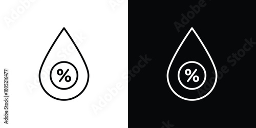 Humidity icon. Outline symbol for Website UI