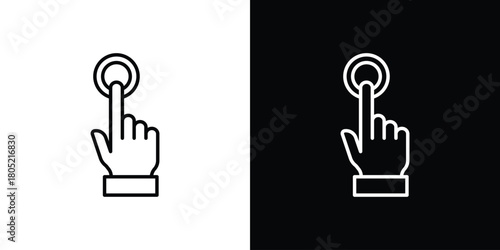 Interactive icon. Outline symbol for Website UI