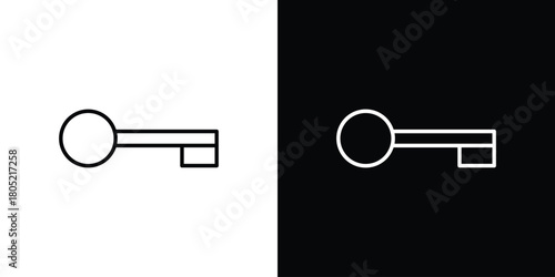 key icon. Outline symbol for Website UI