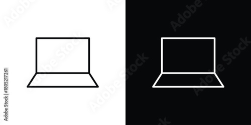 Laptop icon. Outline symbol for Website UI