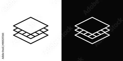 Layers icon. Outline symbol for Website UI