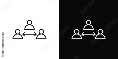 Mediator icon. Outline symbol for Website UI