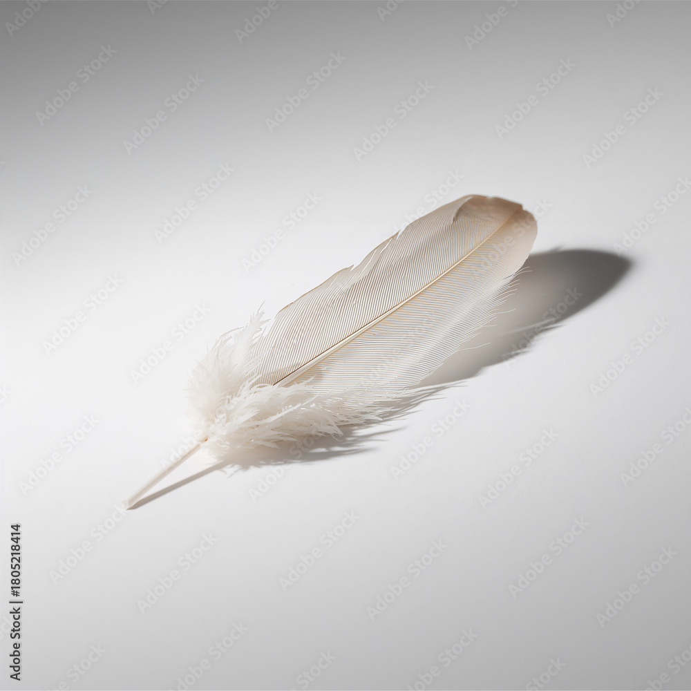 Obraz premium feather on white