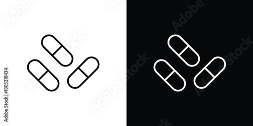 Medicine icon. Outline symbol for Website UI