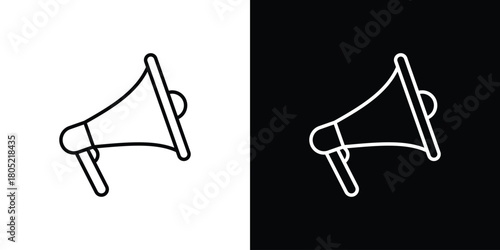 Megaphone icon. Outline symbol for Website UI
