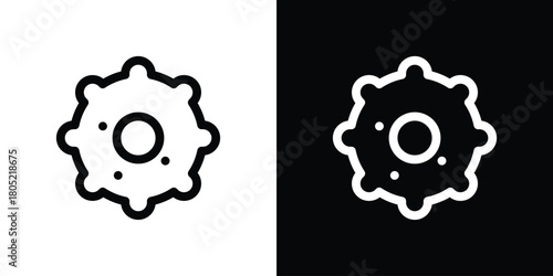 Microorganism icon. Outline symbol for Website UI