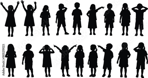 Business team silhouette vector art of professional people in suit for corporate leadership concept