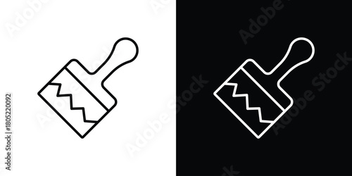 Paint brush icon. Outline symbol for Website UI