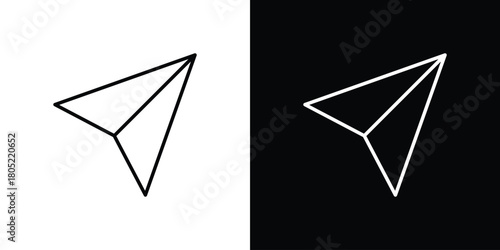 Paper plane icon. Outline symbol for Website UI