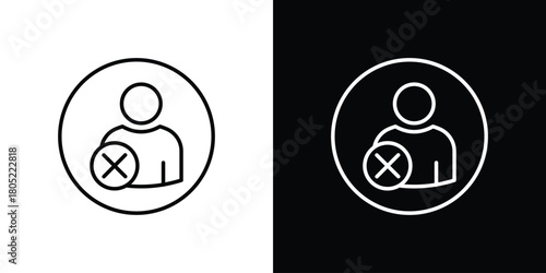 Remove user icon. Outline symbol for Website UI