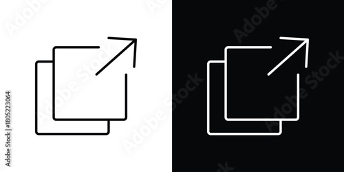 Resize icon. Outline symbol for Website UI