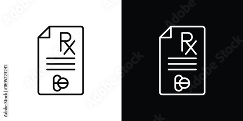 RX icon. Outline symbol for Website UI