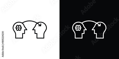 Share thoughts icon. Outline symbol for Website UI