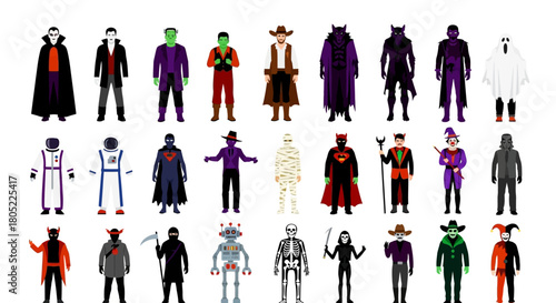 vector man in Halloween costume