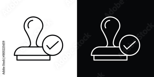 Stamp icon. Outline symbol for Website UI