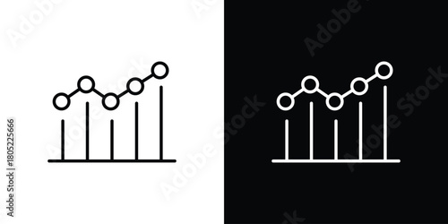 Stats icon. Outline symbol for Website UI