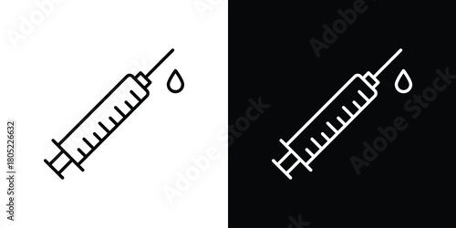 Syringe icon. Outline symbol for Website UI