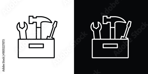 Toolbox icon. Outline symbol for Website UI