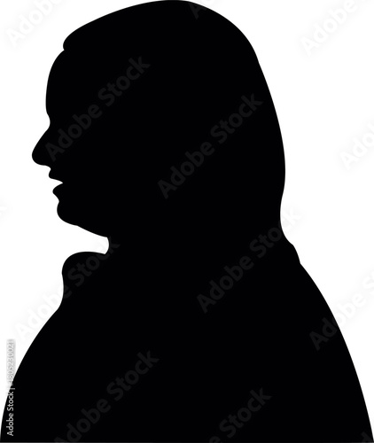 a woman head silhouette vector