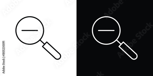 Zoom out icon. Outline symbol for Website UI