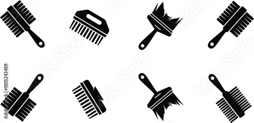 Paint Brushes Assortment Vector Collection