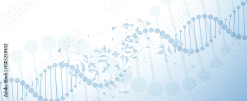 Technology hexagons backgrpund, DNA strands, connected neural web