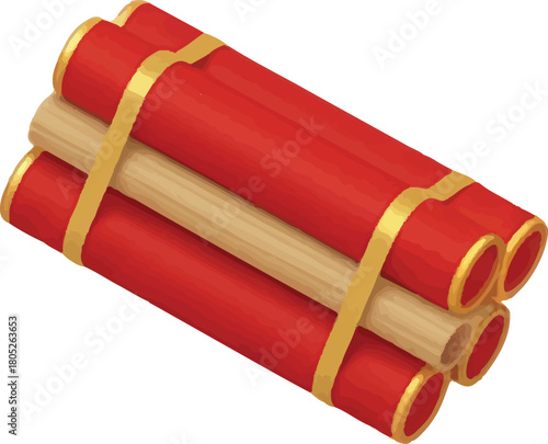 Danger awaits with vibrant dynamite sticks ready to ignite for thrilling action scenes, creating suspense and excitement for explosive adventures ahead