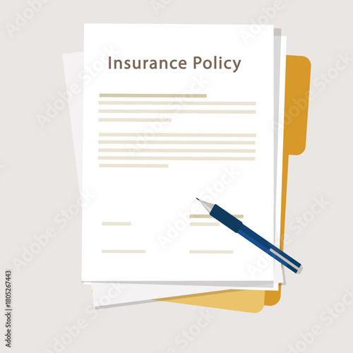 Insurance Policy Document: Signing a Coverage Agreement