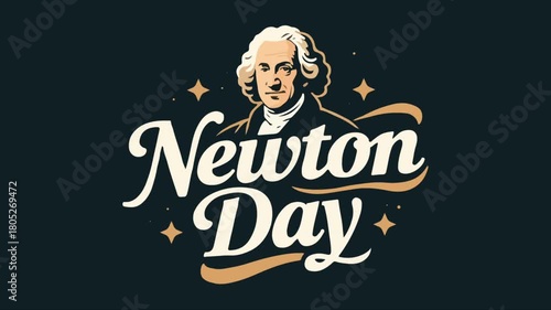 Newton Day portrait, art video illustration.