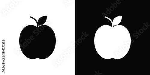 Apple icons in black and white shilhouette style for App Ui
