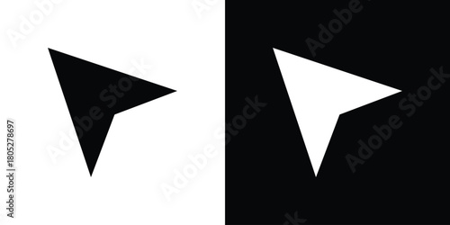 Cursor icons in black and white shilhouette style for App Ui