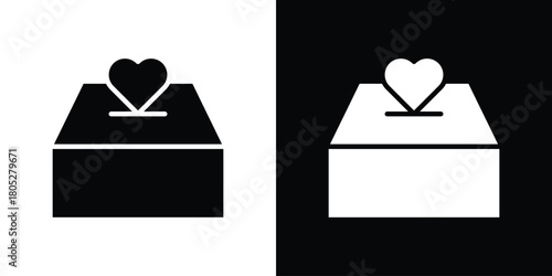 Donate icons in black and white shilhouette style for App Ui