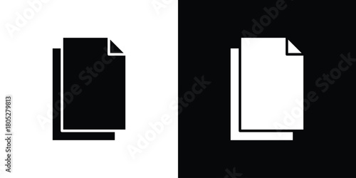 Duplicate icons in black and white shilhouette style for App Ui