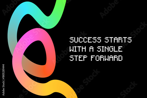 Abstract Gradient Ribbon Waves — Colorful 3D Curve Line Pattern Background. Gradient Ribbon Waves. Vector Squiggle Graphic Shapes. Abstract Color Lines Pattern.