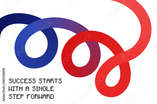 Abstract Gradient Ribbon Waves — Colorful 3D Curve Line Pattern Background. Gradient Ribbon Waves. Vector Squiggle Graphic Shapes. Abstract Color Lines Pattern.