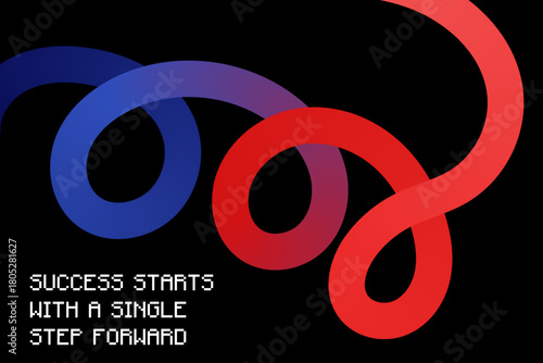 Abstract Gradient Ribbon Waves — Colorful 3D Curve Line Pattern Background. Gradient Ribbon Waves. Vector Squiggle Graphic Shapes. Abstract Color Lines Pattern.