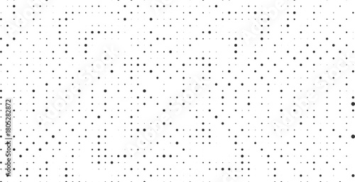 Dotted symmetric abstract pattern background with geometric halftone grid, modern digital texture for clean design, decorative layouts, minimal contemporary visuals and tech concepts