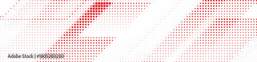 Red halftone diagonal gradient with vibrant pixel dots forming dynamic slanted geometric motion effect, modern energetic abstract background ideal for posters branding, digital media