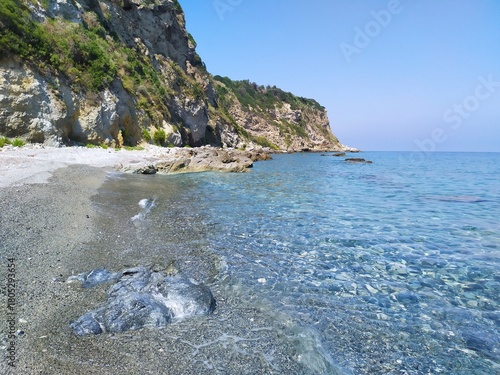 Plage sicile , Capo Milazzo , Sicile , Italie