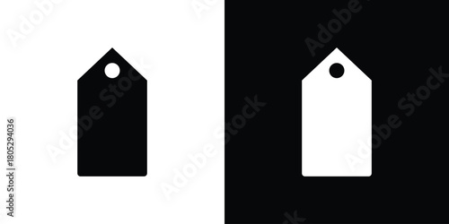 Tag icons in black and white shilhouette style for App Ui