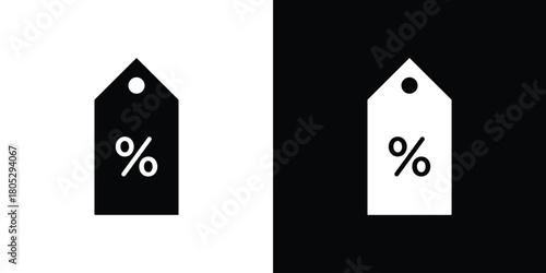 Tags icons in black and white shilhouette style for App Ui